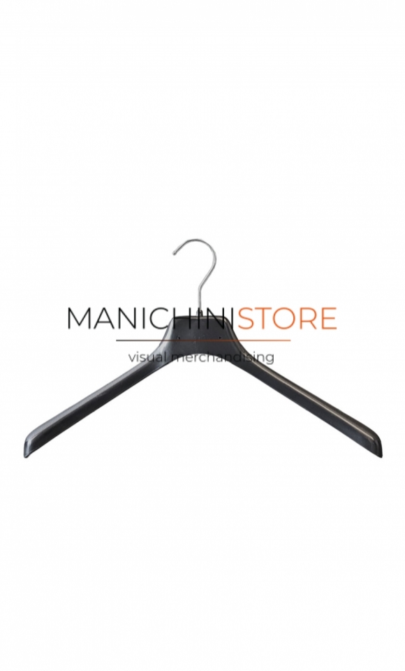 Coat Hanger 42 x 3.3 cm - Black Plastic