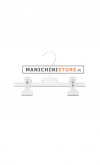 Gruccia plastica bianca - pinza 24 cm