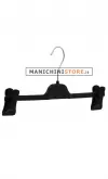 Noleggio gruccia appendiabito pinza 36 cm. Plastica Nera
