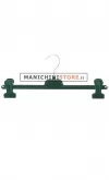 Gruccia appendiabito pinza 40 cm. Velluto Verde
