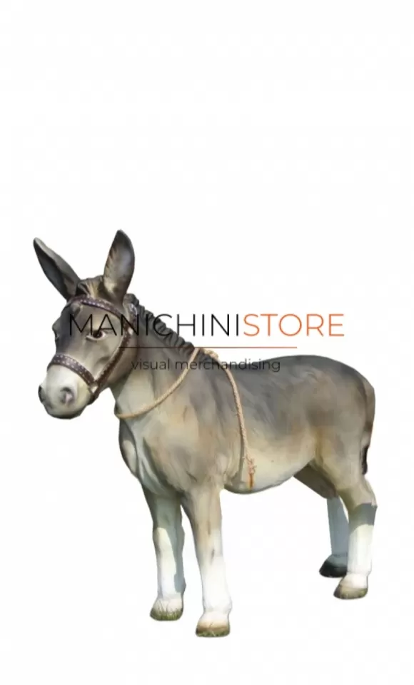Mulo Asino in vetroresina per allestimento vetrina