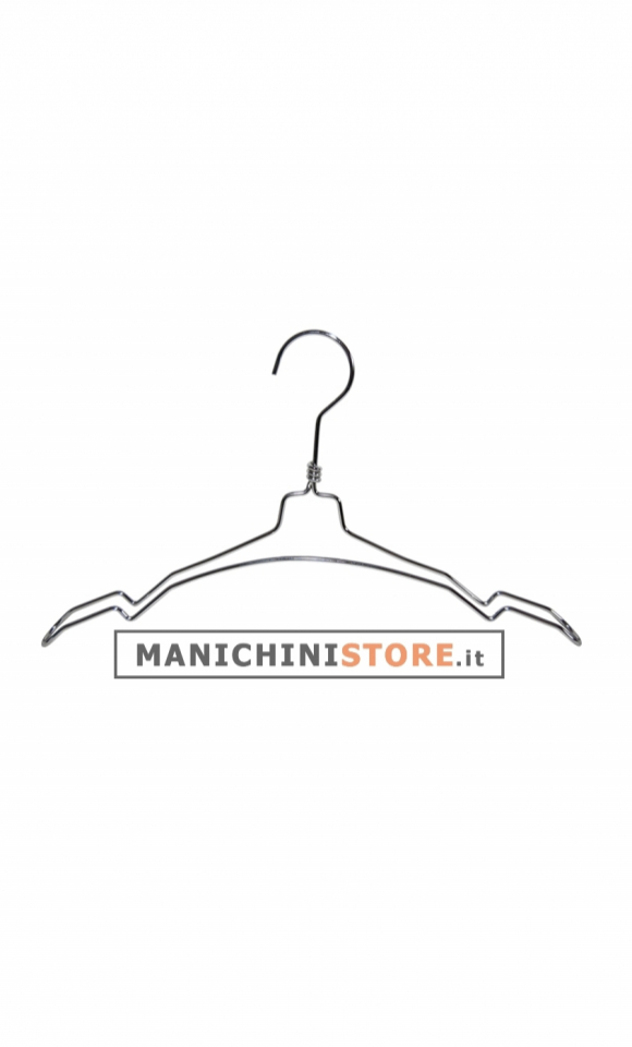 Metal coat hanger 40,5 cm - chrome