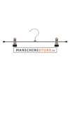 Gruccia metallo pinza 40,5 cm - metallo cromato