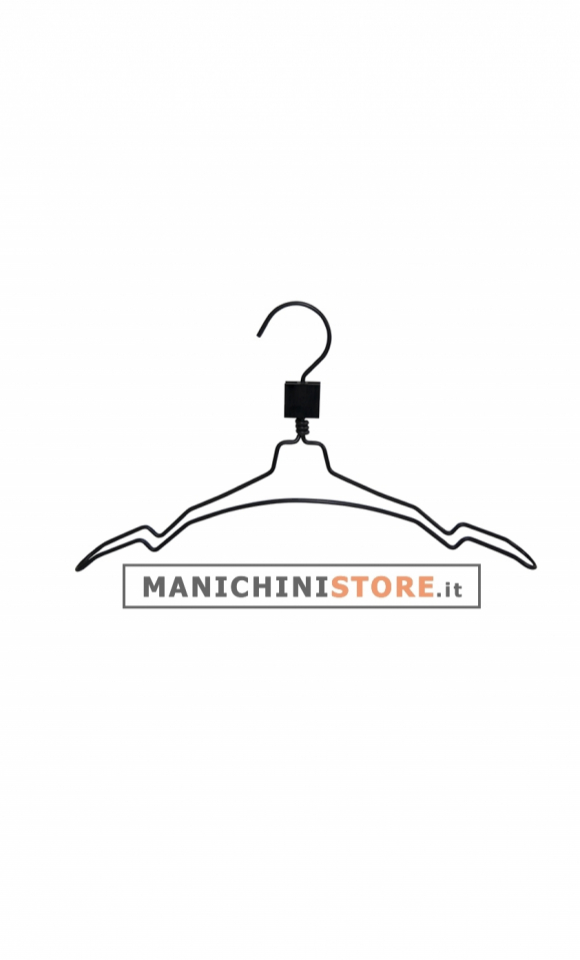 Metal coat hanger 40 cm - black aluminum