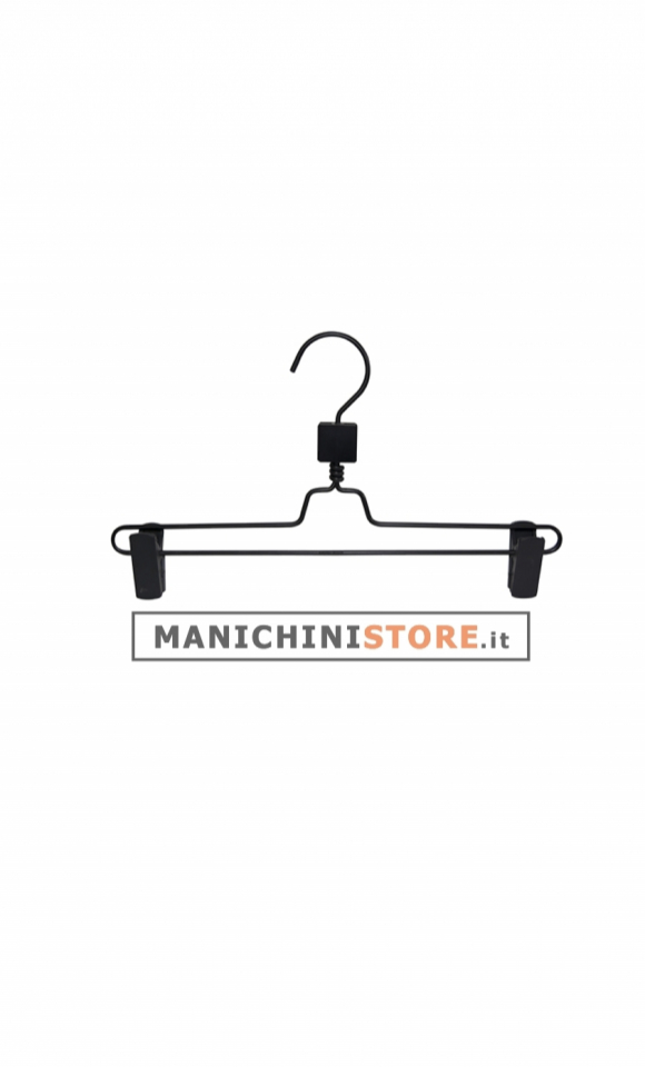 Metal clip hanger 35 cm - black aluminum