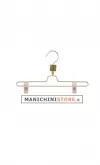 Gruccia metallo pinza 35 cm - alluminio oro