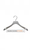 Gruccia in legno con taglio a spallina 42 x 1 cm - Silver