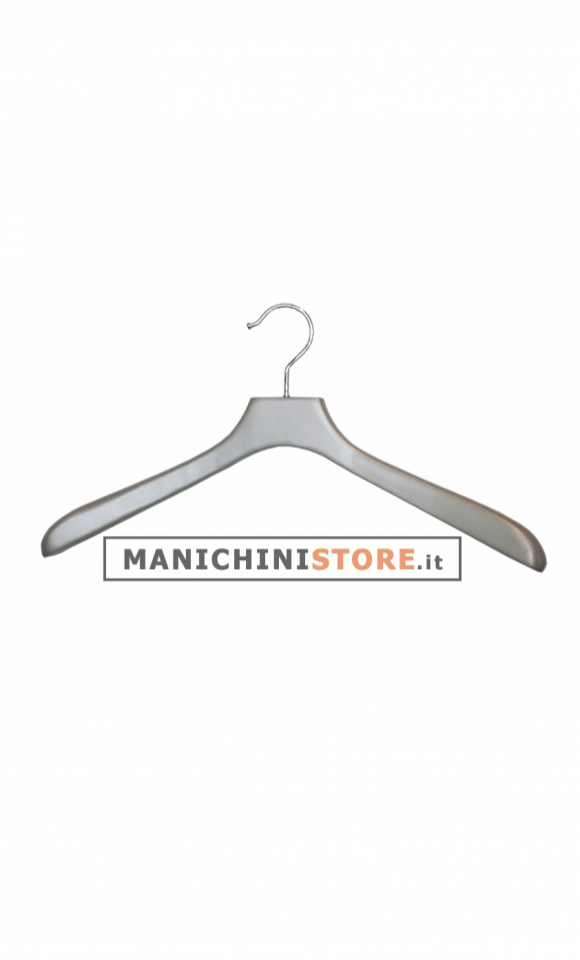 Wooden coat hanger cm.42 x cm.3,5 - Silver
