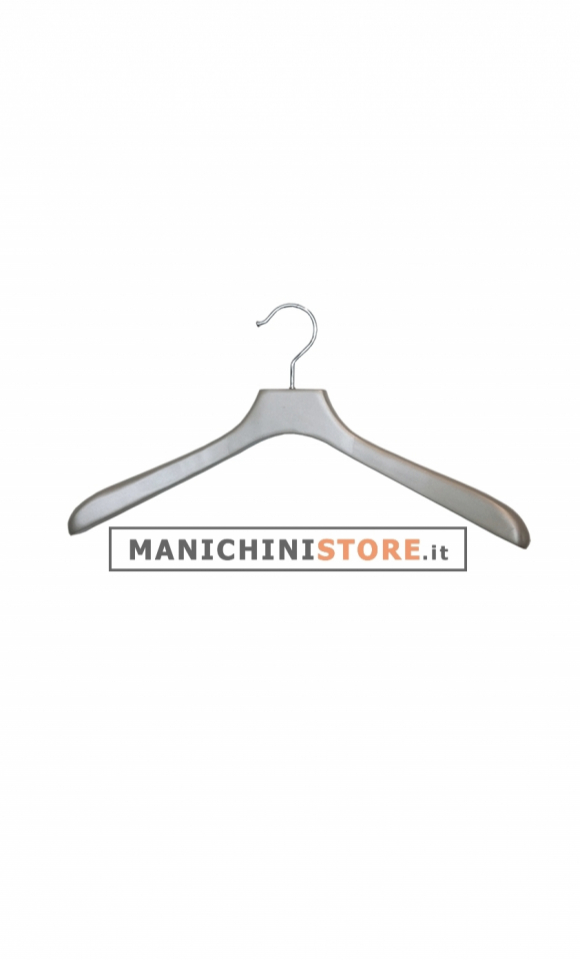 Wooden coat hanger cm.38 x cm.3,5 - Silver