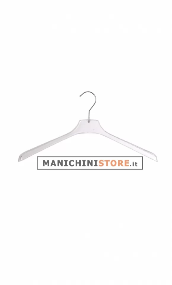 Gruccia capospalla 42 x 2,5 cm - Plastica Trasparente