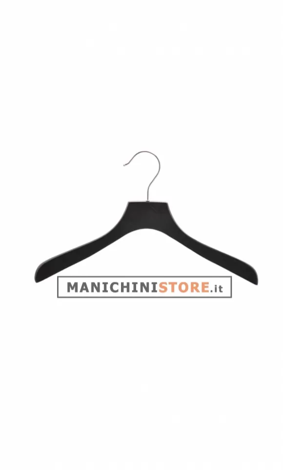 Gruccia legno capospalla cm.38,5 x cm.3 - Nero Venato