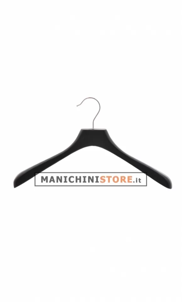 Gruccia legno capospalla cm.42 x cm.3 - Nero Venato