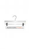 Gruccia legno pinza 36 cm - Bianco Opaco