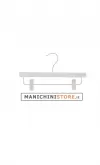 Gruccia legno pinza bambino 28 cm - Bianco semi lucido