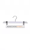 Gruccia legno pinza 40 cm - Bianco Lucido