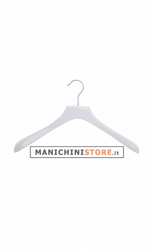 Wooden coat hanger cm.42 x cm.5 - Glossy white