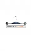 Gruccia legno/metallo pinze 34 cm - Nero Opaco