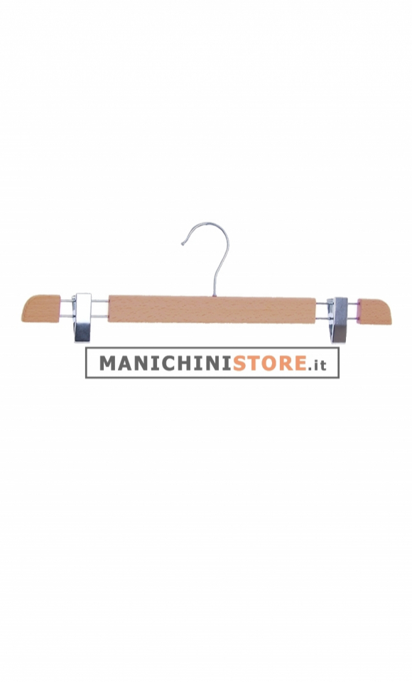 Gruccia legno pinza cm.47 x cm.1,5 - Faggio