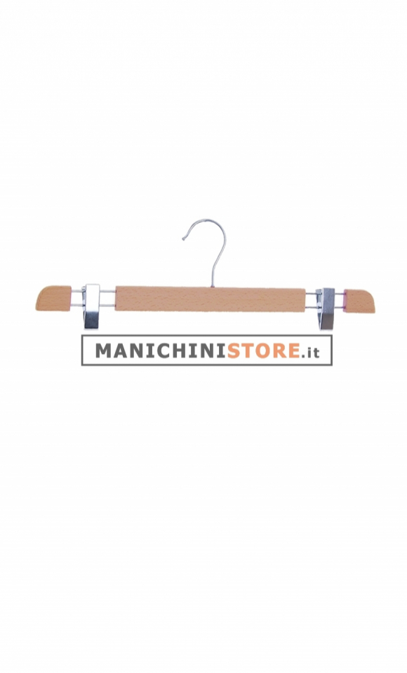Gruccia legno pinza 41 cm - Faggio