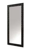 Specchiera con cornice in tessuto nero