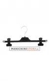 Gruccia appendiabito pinza 40 cm. Velluto nero