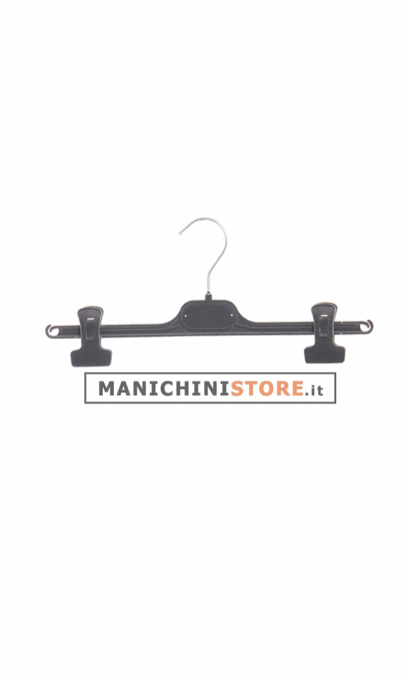 Gruccia appendiabito pinza 36 cm. Velluto grigio
