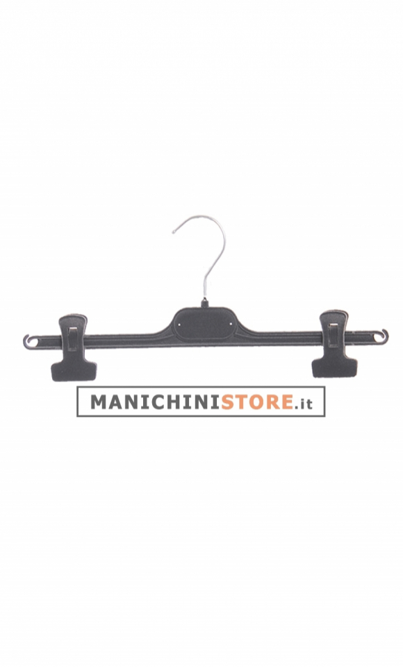 Gruccia appendiabito pinza 40 cm. Velluto grigio