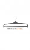 Gruccia appendiabito portapantalone 35 cm. Velluto grigio