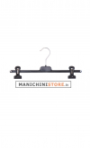 Gruccia appendiabito pinza 36 cm. Plastica Nera