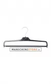 Gruccia appendiabito portapantalone 35 cm. Plastica Nera
