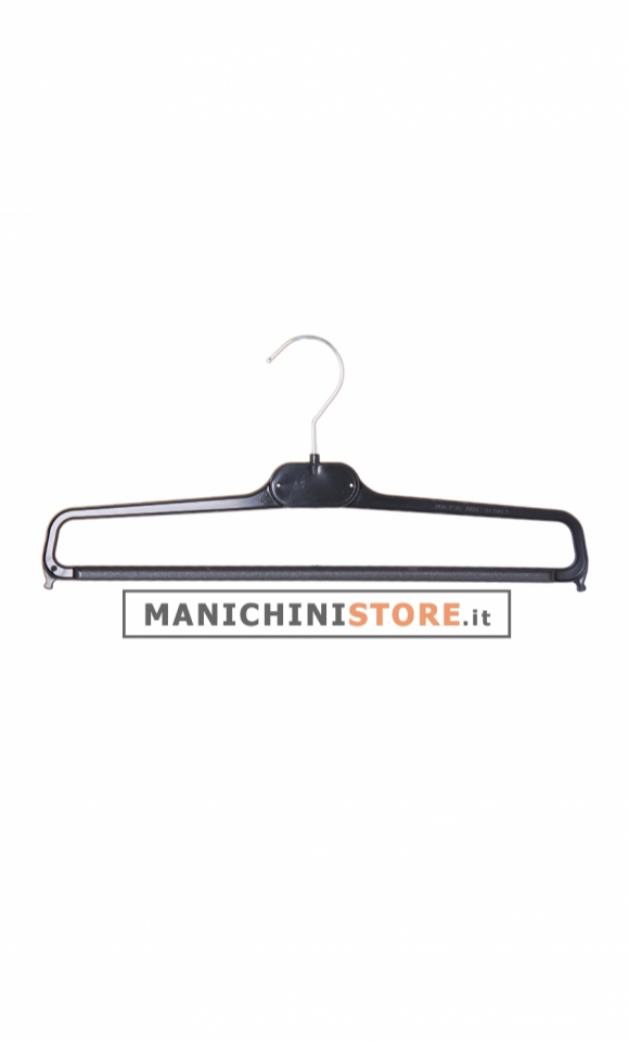 Trouser bar hanger 35 cm. Black Plastic