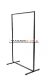 Stender tubo quadrato 100 cm nero