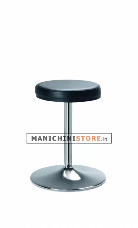 Sgabello in Ecopelle con base tonda