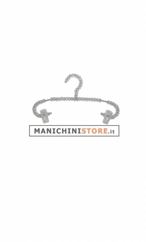 Gruccia perle pinza per intimo- cristallo trasparente