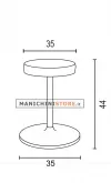 Sgabello in Ecopelle con base tonda
