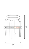 Sgabello in Ecopelle con 4 gambe