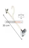 Gruccia pinza in spago bianco cm. 35