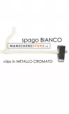 Gruccia pinza in spago bianco cm. 35