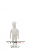Manichino bambino 1 anno bianco opaco