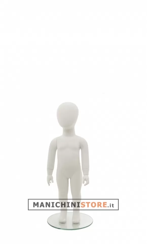 Manichino bambino 1 anno bianco opaco