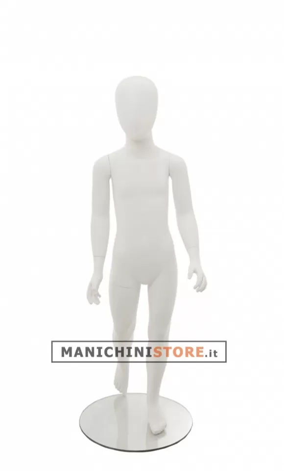 Manichino bambino 7-8 anni con testa a uovo