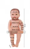 Manichino bambino "bambolotto" 0 mesi in plastica