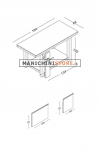 Tavolo con morsa in ferro 194 cm