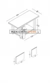 Tavolo con morsa in ferro 194 cm