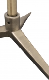 Busto uomo in tessuto nero con base treppiede bronzo - ex noleggio