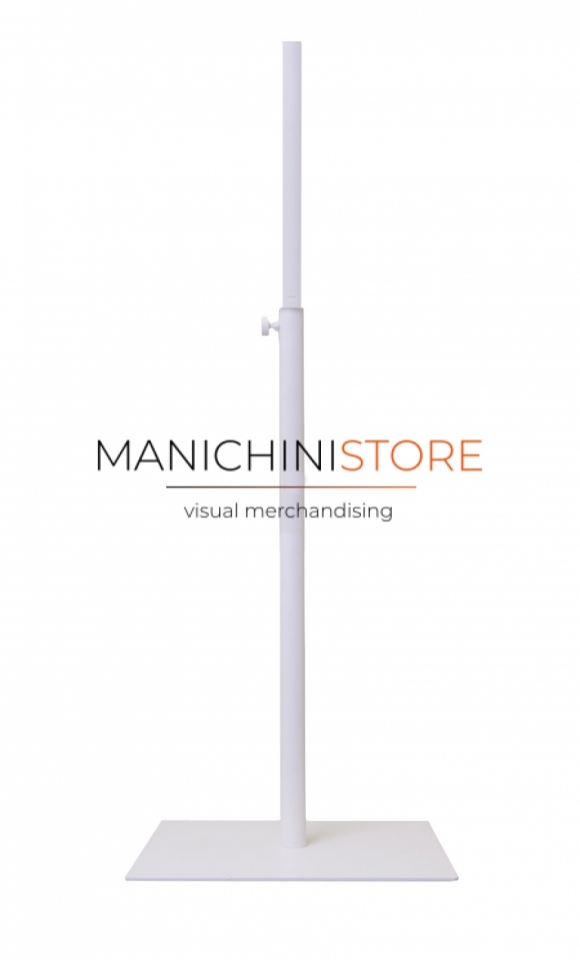 White square metal base for busts 