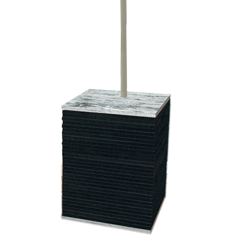 Base per busto in cartone nero e nobilitato vintage