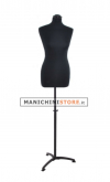 Busto donna nero con base treppiede