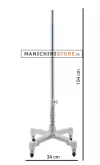 Busto uomo tessuto bianco con base Worker