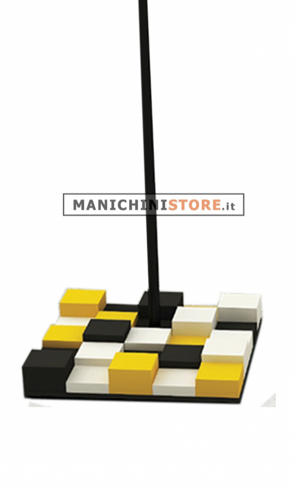 Cubic wooden base for bust